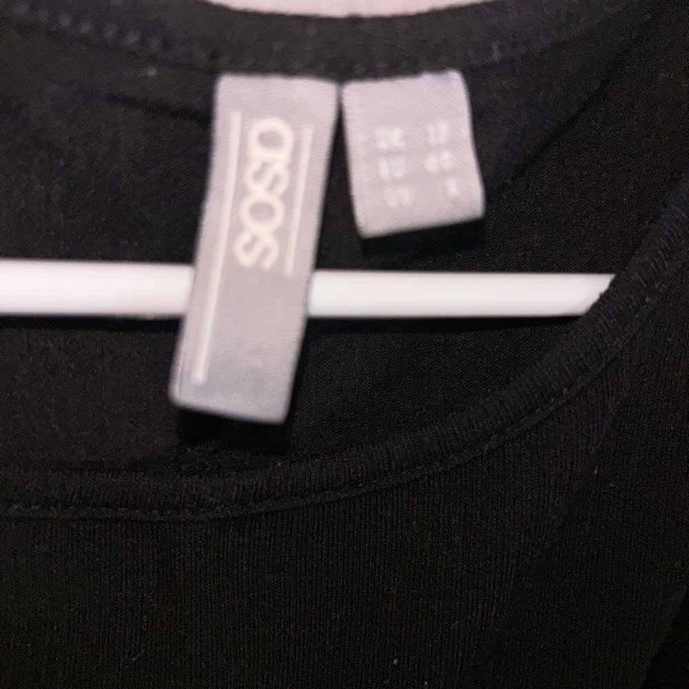 New SUPER Sexy ASOS Black Super Soft Slit Black Sexy Casual Mini Dress - Picture 11 of 12